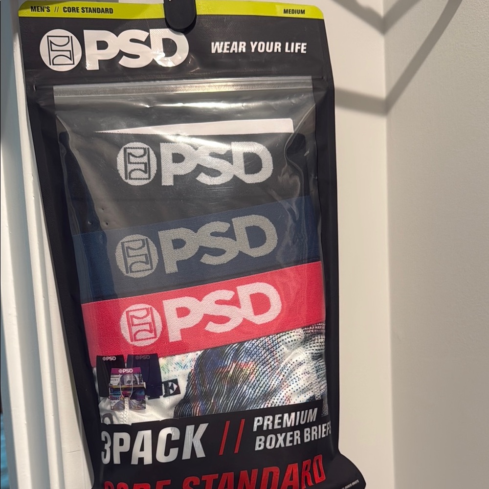 PSD Black and Red Boxer Briefs 3-Pack
